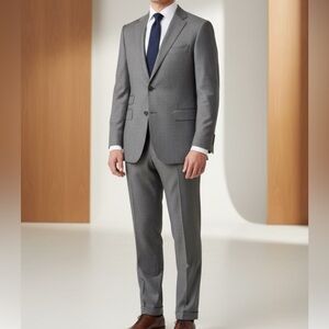 Hardwick Classic Gray Men's Suit business prom banquet church formal